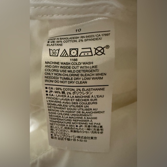 Banana Republic Factory Women’s Size 10 White Pleated Crop Chino Pants - Picture 3 of 6